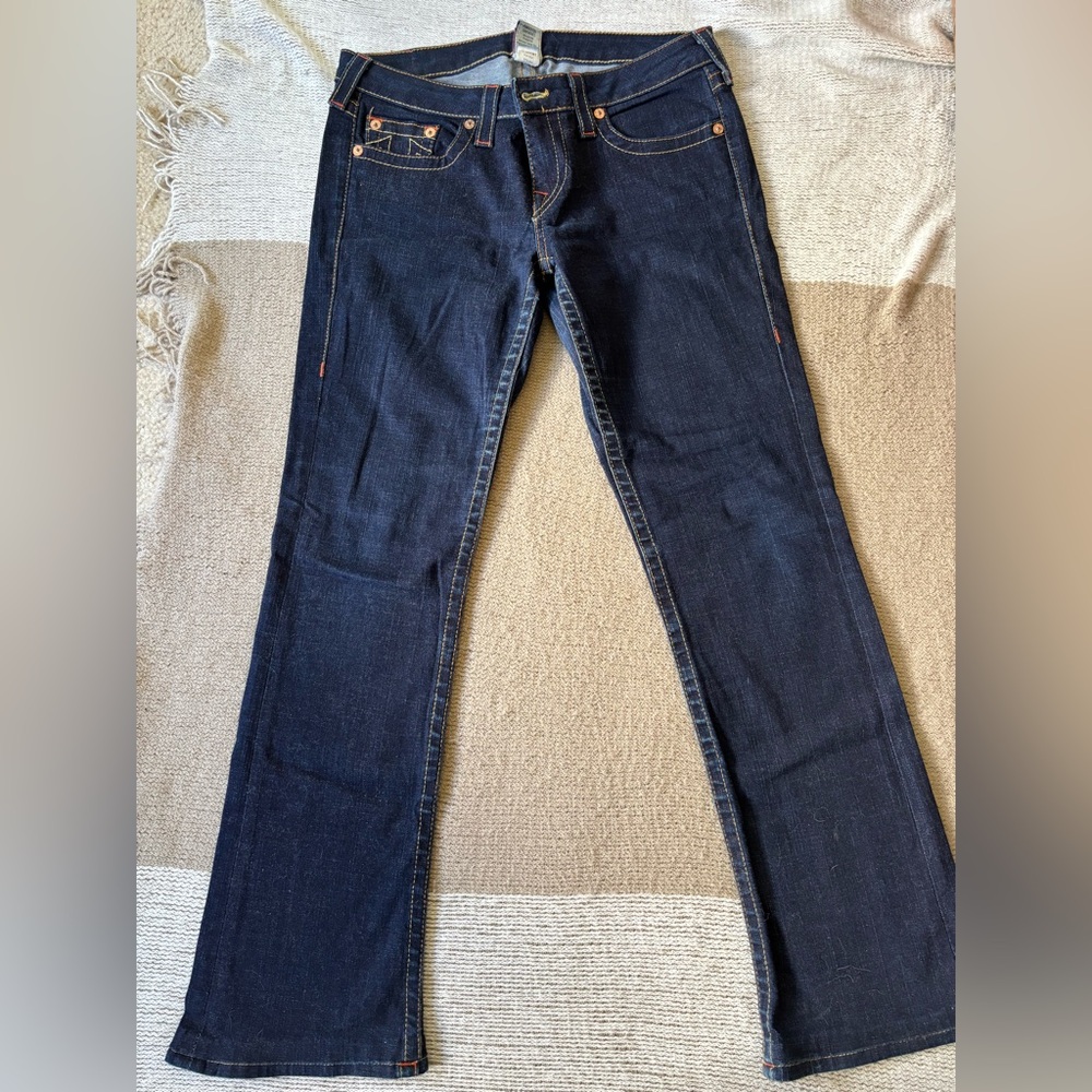True Religion Women's Boot Cut Jeans in Dark Indigo